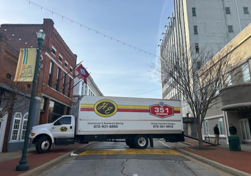 Moving truck.